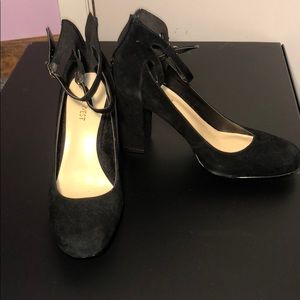 Nine West Black Suede Heels